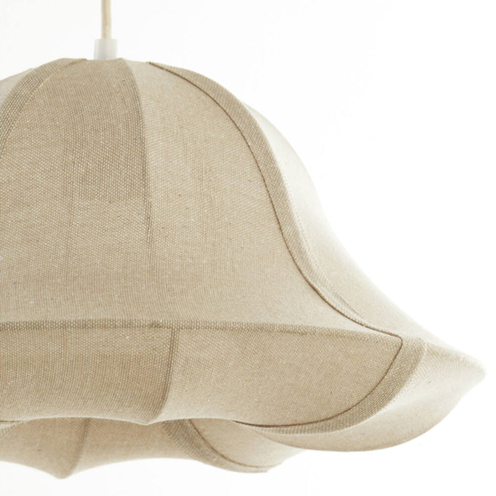 Lámpara colgante textil beige Ø40 cm E27 - LLLC0626