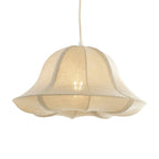 Lámpara colgante textil beige Ø40 cm E27 - LLLC0626