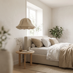 Lámpara colgante textil beige Ø40 cm E27 - LLLC0626