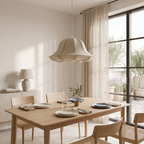 Lámpara colgante textil beige Ø40 cm E27 - LLLC0626