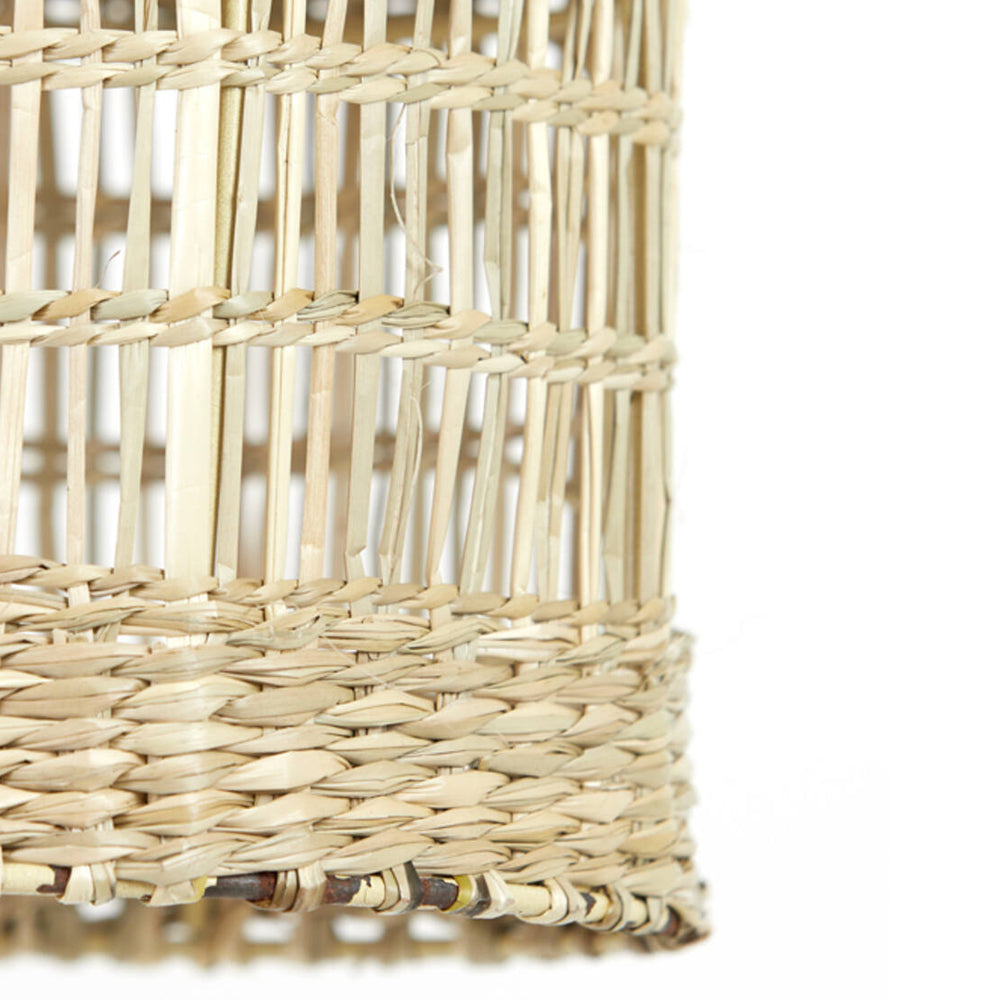 Lámpara colgante fibra vegetal natural tejida Ø20x52 cm E27 - LLLC0627
