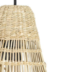 Lámpara colgante fibra vegetal natural tejida Ø20x52 cm E27 - LLLC0627