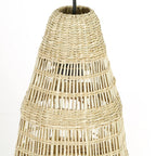 Lámpara colgante fibra vegetal natural tejida Ø20x52 cm E27 - LLLC0627
