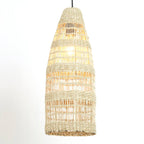 Lámpara colgante fibra vegetal natural tejida Ø20x52 cm E27 - LLLC0627
