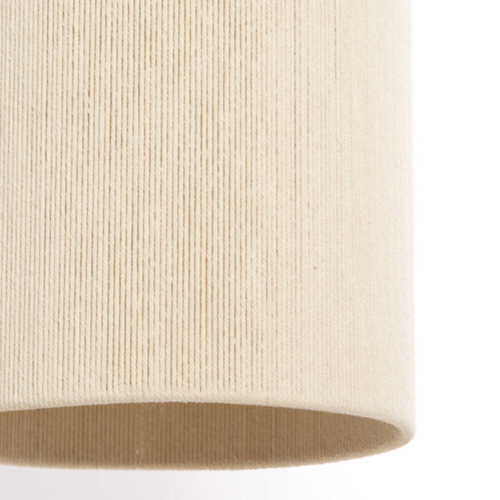 Lámpara colgante metal estampado madera natural cuerda crema Ø22x41,5 cm E27 - LLLC0632