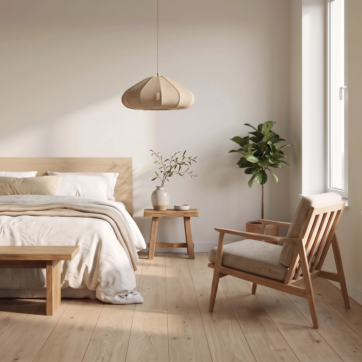 Lámpara colgante yute natural Ø50x20 cm E27 - LLLC0636