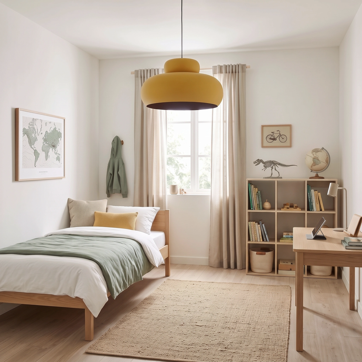 Lámpara colgante ocre amarillo mate Ø39x20 cm E27 - LLLC0648