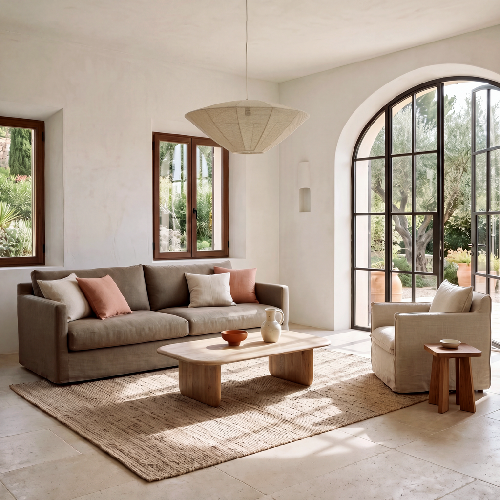Lámpara colgante textil crema Ø60x25 cm E27 - LLLC0649