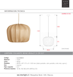 Lámpara colgante beige Ø50x37,5 cm E27- LLLC0651