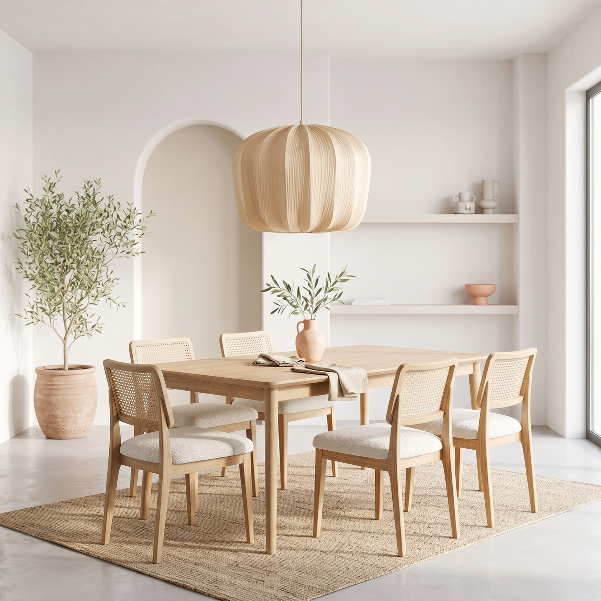 Lámpara colgante beige Ø60x45cm E27 - LLLC0652