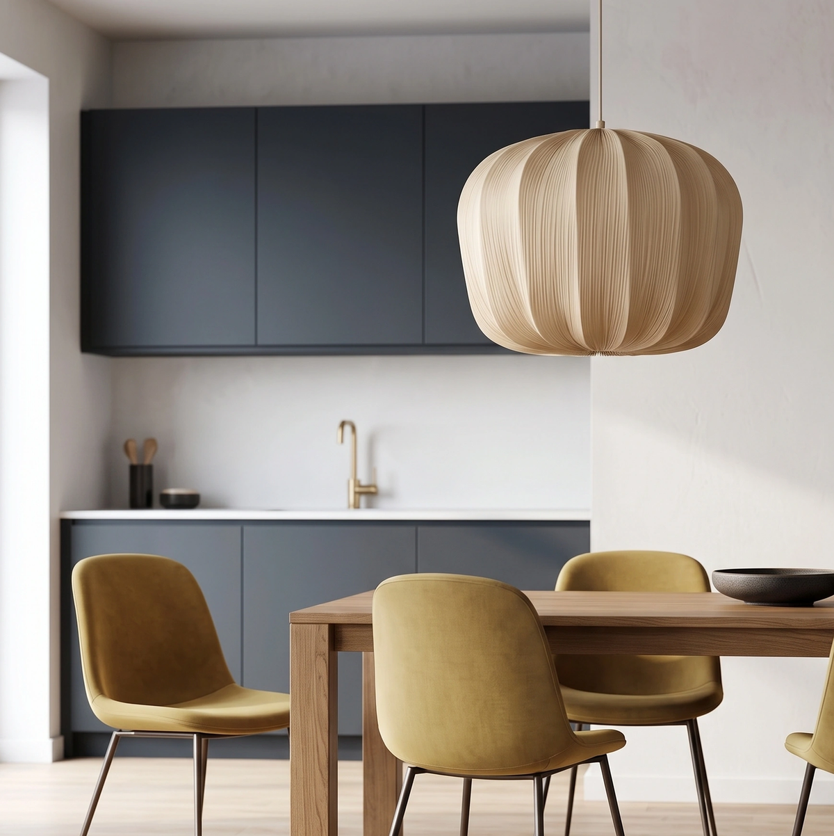 Lámpara colgante beige Ø60x45cm E27 - LLLC0652