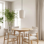 Lámpara colgante textil blanco crema Ø20x25 cm E27 - LLLC0653