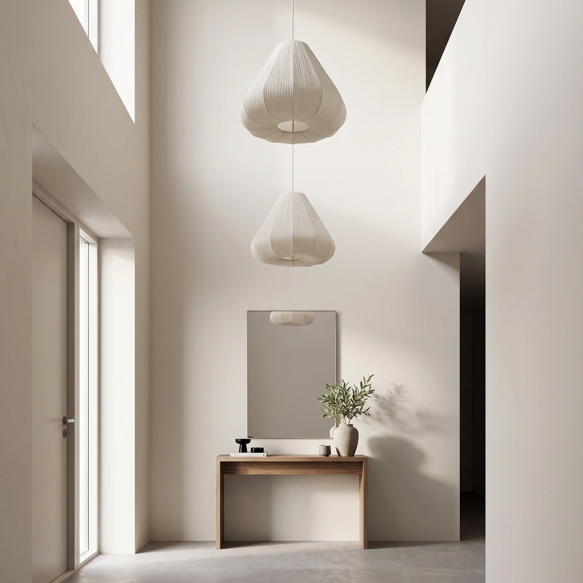 Lámpara colgante papel blanco Ø57x45 cm E27 - LLLC0656