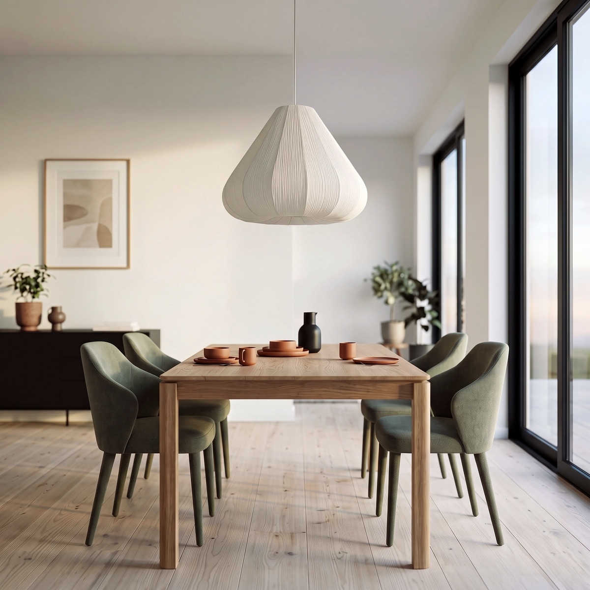 Lámpara colgante papel blanco Ø57x45 cm E27 - LLLC0656