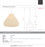 Lámpara colgante papel blanco Ø57x45 cm E27 - LLLC0656