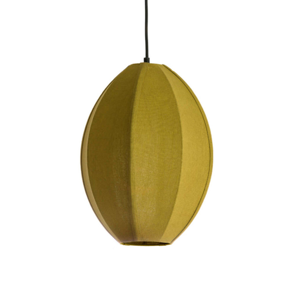 Lámpara colgante textil verde oliva Ø28,5x38 cm E27 - LLLC0659
