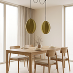 Lámpara colgante textil verde oliva Ø28,5x38 cm E27 - LLLC0659