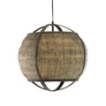 Lámpara colgante ratán café gris Ø41x39 cm E27 - LLLC0661