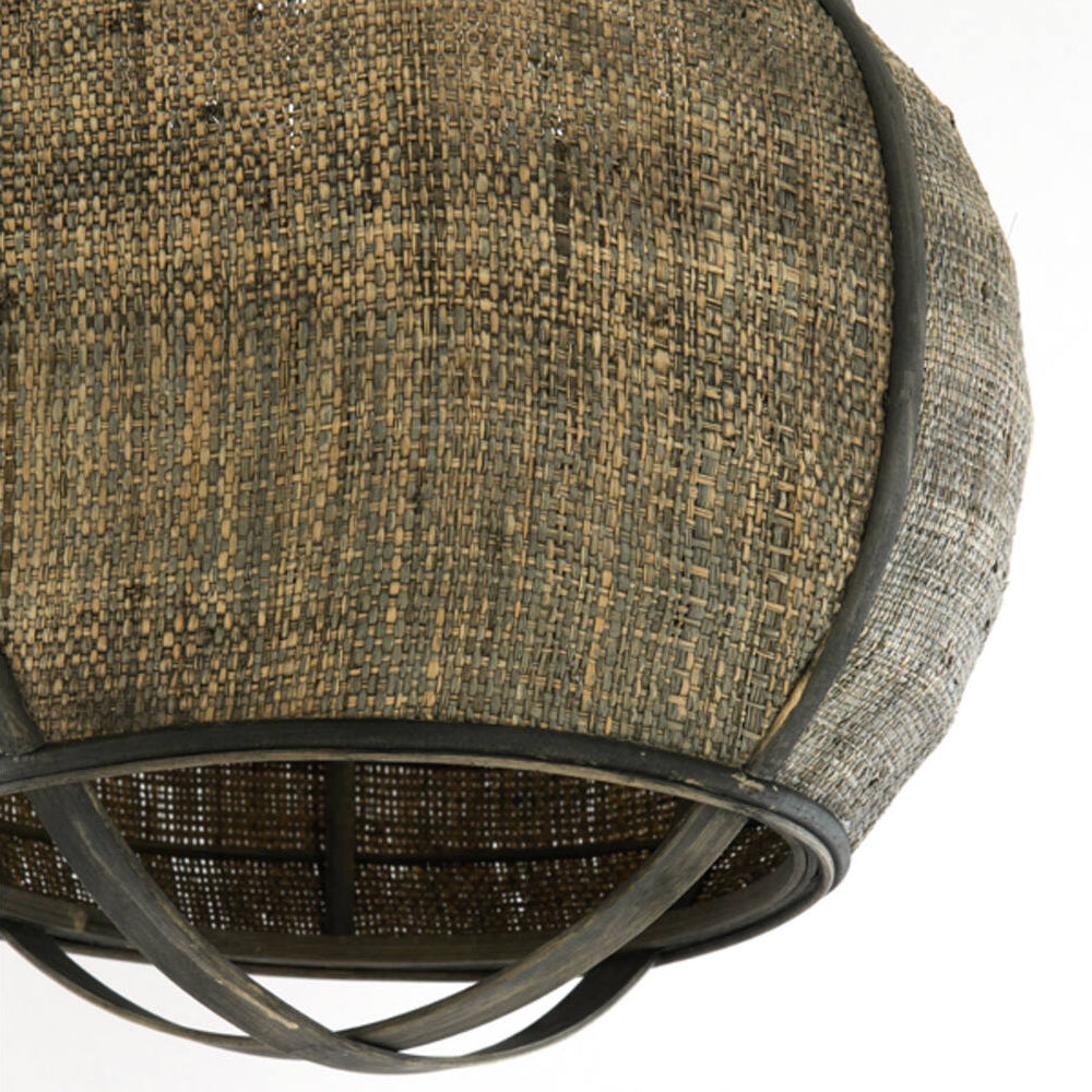 Lámpara colgante ratán café gris Ø41x39 cm E27 - LLLC0661