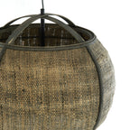 Lámpara colgante ratán café gris Ø41x39 cm E27 - LLLC0661