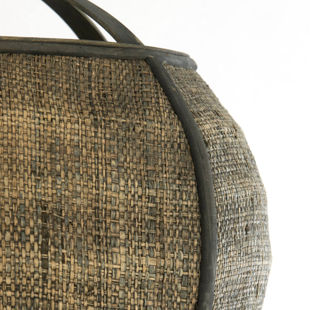 Lámpara colgante ratán café gris Ø41x39 cm E27 - LLLC0661