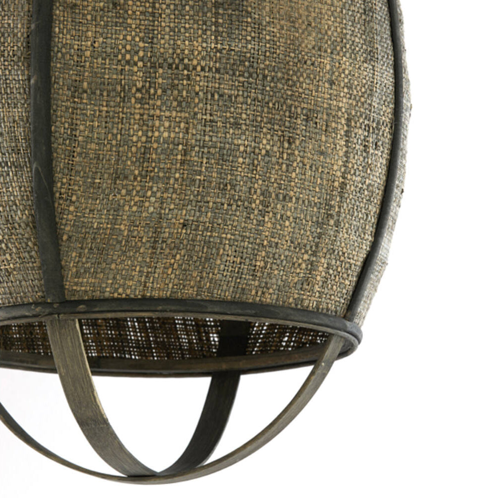 Lámpara colgante ratán café-gris Ø38,5x55 cm E27 - LLLC0662