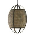 Lámpara colgante ratán café-gris Ø38,5x55 cm E27 - LLLC0662