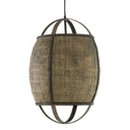 Lámpara colgante ratán café-gris Ø38,5x55 cm E27 - LLLC0662