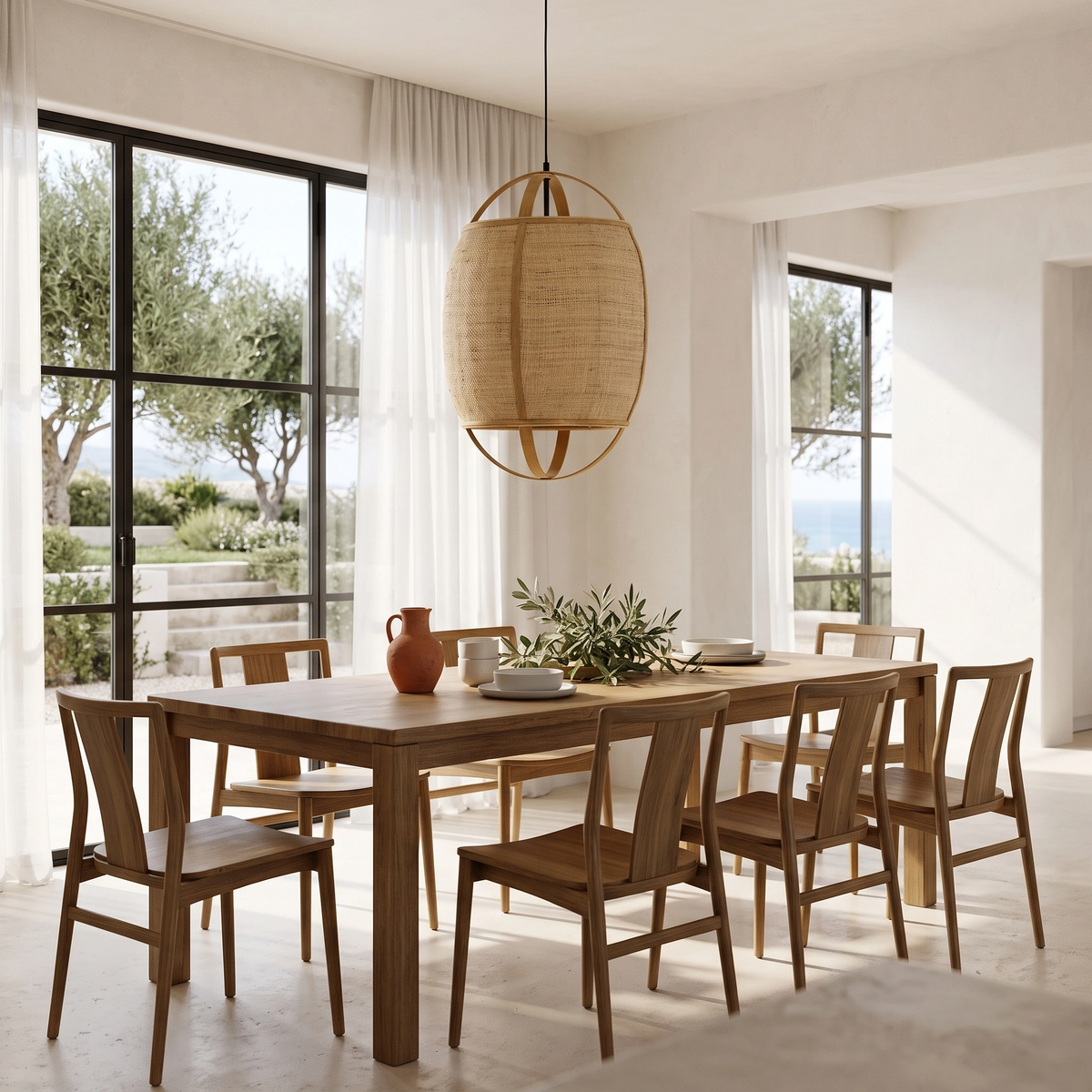 Lámpara colgante ratán natural Ø38,5x55 cm E27 - LLLC0663