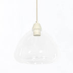 Lámpara colgante vidrio transparente crema 3L 94x26x19 cm E27 - LLLC0665