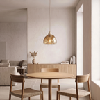 Lámpara colgante vidrio ámbar Ø19 x 130 cm E27 - LLLC0670