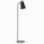 Lámpara de pie metal negro mate oro envejecido Ø30x1,42 cm E27 - LLLP0064