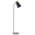 Lámpara de pie metal negro mate oro envejecido Ø30x1,42 cm E27 - LLLP0064