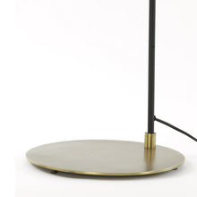 Cargar imagen en el visor de la galería, Lámpara de pie metal negro mate oro envejecido Ø30x1,42 cm E27 - LLLP0064
