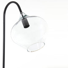 Cargar imagen en el visor de la galería, Lámpara de pie metal vidrio transparente negro Ø29x1,60 cm  E27 - LLLP0066
