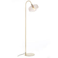 Lámpara de pie metal bronce vidrio ahumado Ø30x160 cm E27 -LLLP0067