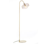Lámpara de pie metal bronce vidrio ahumado Ø30x160 cm E27 -LLLP0067