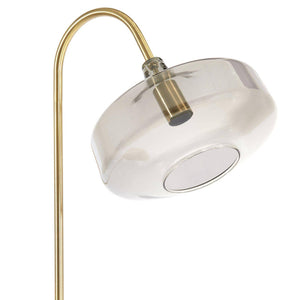 Lámpara de pie metal bronce vidrio ahumado Ø30x160 cm E27 -LLLP0067