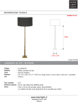 Cargar imagen en el visor de la galería, Lámpara de pie 21x21x130 cm bronce antiguo - LLLP0070
