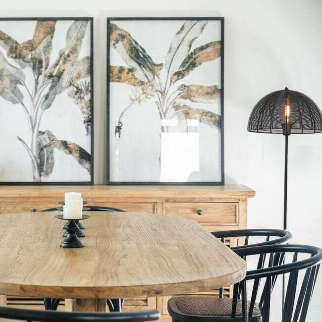 Lampara de pie 40x141cm negro mate E27 - LLLP0071