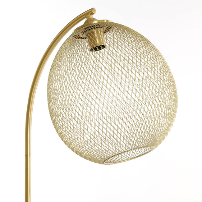 Lámpara de pie metal oro Ø30x160 cm E27 - LLLP0072