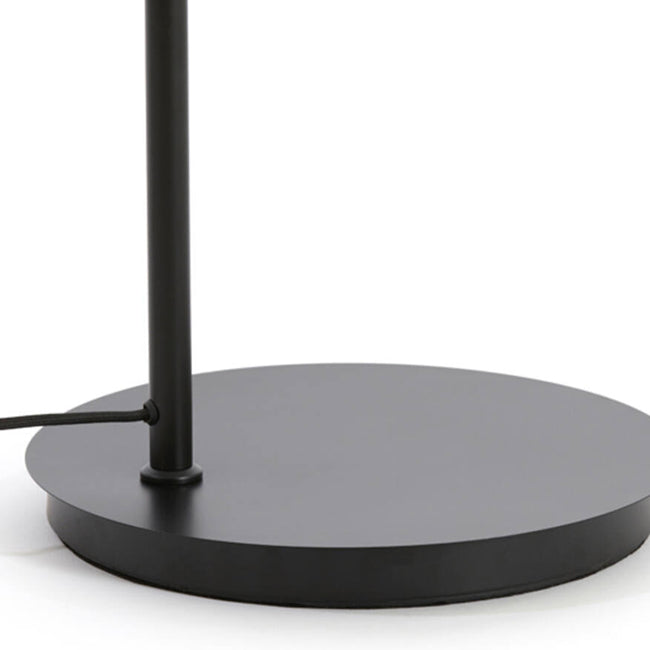 Lámapara de pie metal negro vidrio transparente E27 - LLLP0073