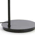 Lámapara de pie metal negro vidrio transparente E27 - LLLP0073