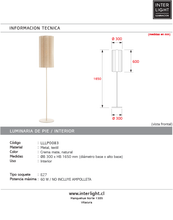 Cargar imagen en el visor de la galería, Lámpara de pie Ø30x165 cm  natural+crema - LLLP0083
