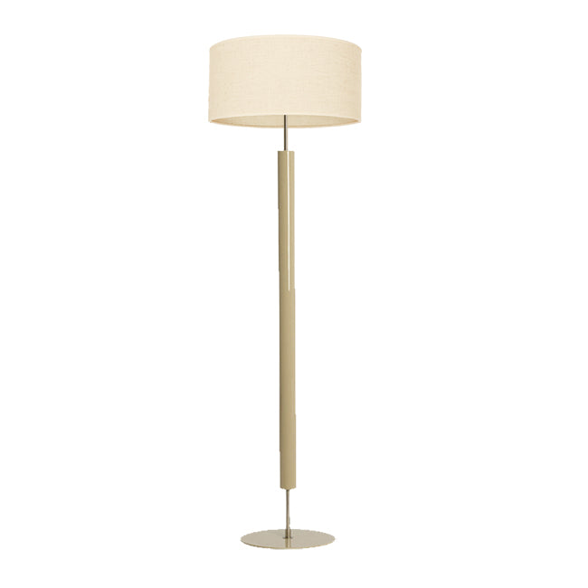 Lámpara de pie metal beige brillante, níquel Ø30x132 cm - LLLP0085