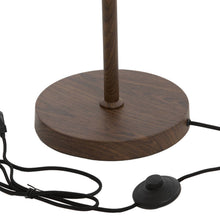 Cargar imagen en el visor de la galería, Lámpara de pie metal estampado madera marrón oscuro cuerda crema Ø23x159 cm E27 - LLLP0088
