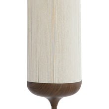 Cargar imagen en el visor de la galería, Lámpara de pie metal estampado madera marrón oscuro cuerda crema Ø23x159 cm E27 - LLLP0088
