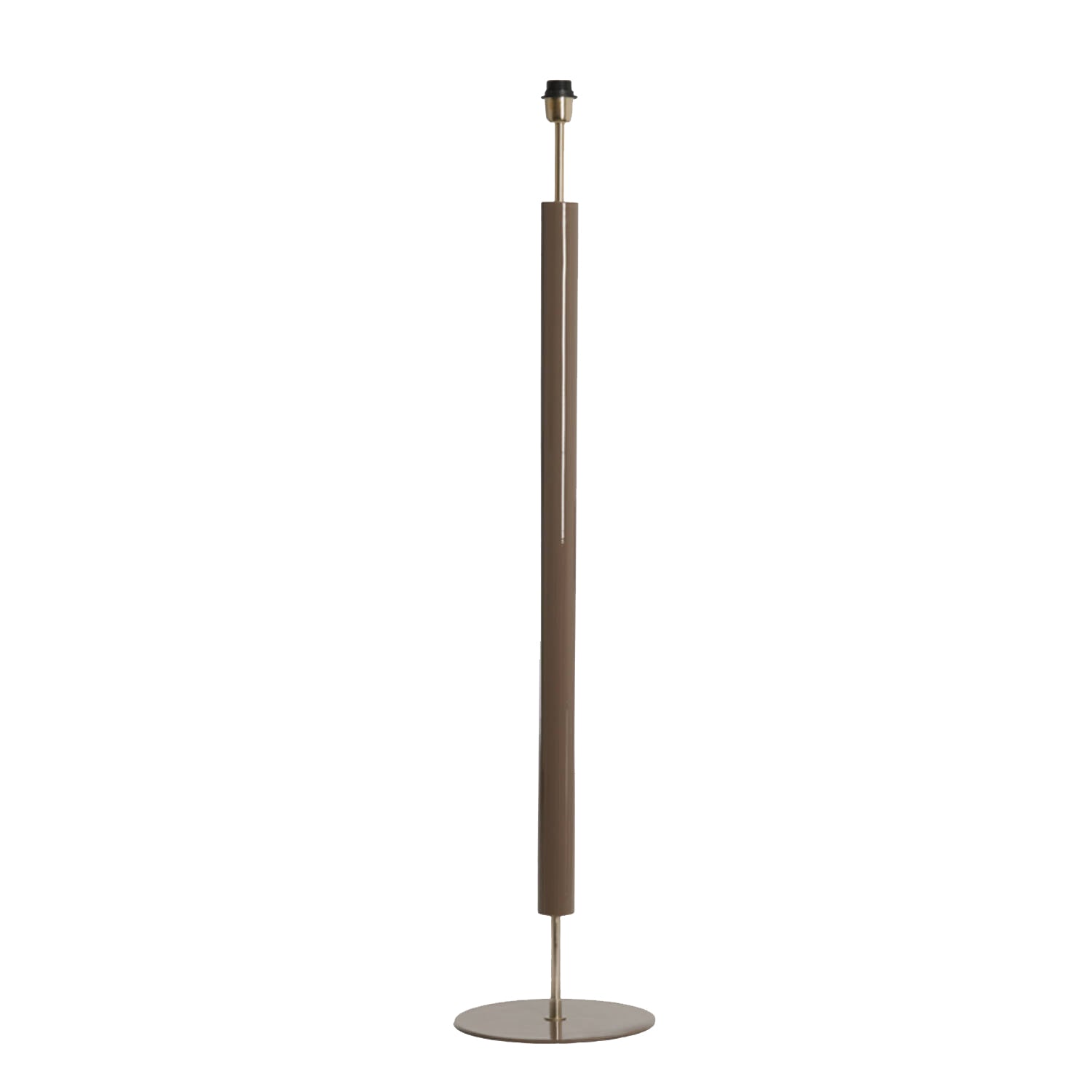 Lámpara de pie metal vison oscuro brillante niíque Ø30x132 cm E27 - LLLP0089