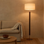 Lámpara de pie metal vison oscuro brillante niíque Ø30x132 cm E27 - LLLP0089