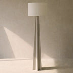 Lámpara de pie metal beige mate Ø20x124 cm E27 - LLLP0091